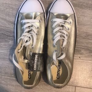 Metallic gold Converse